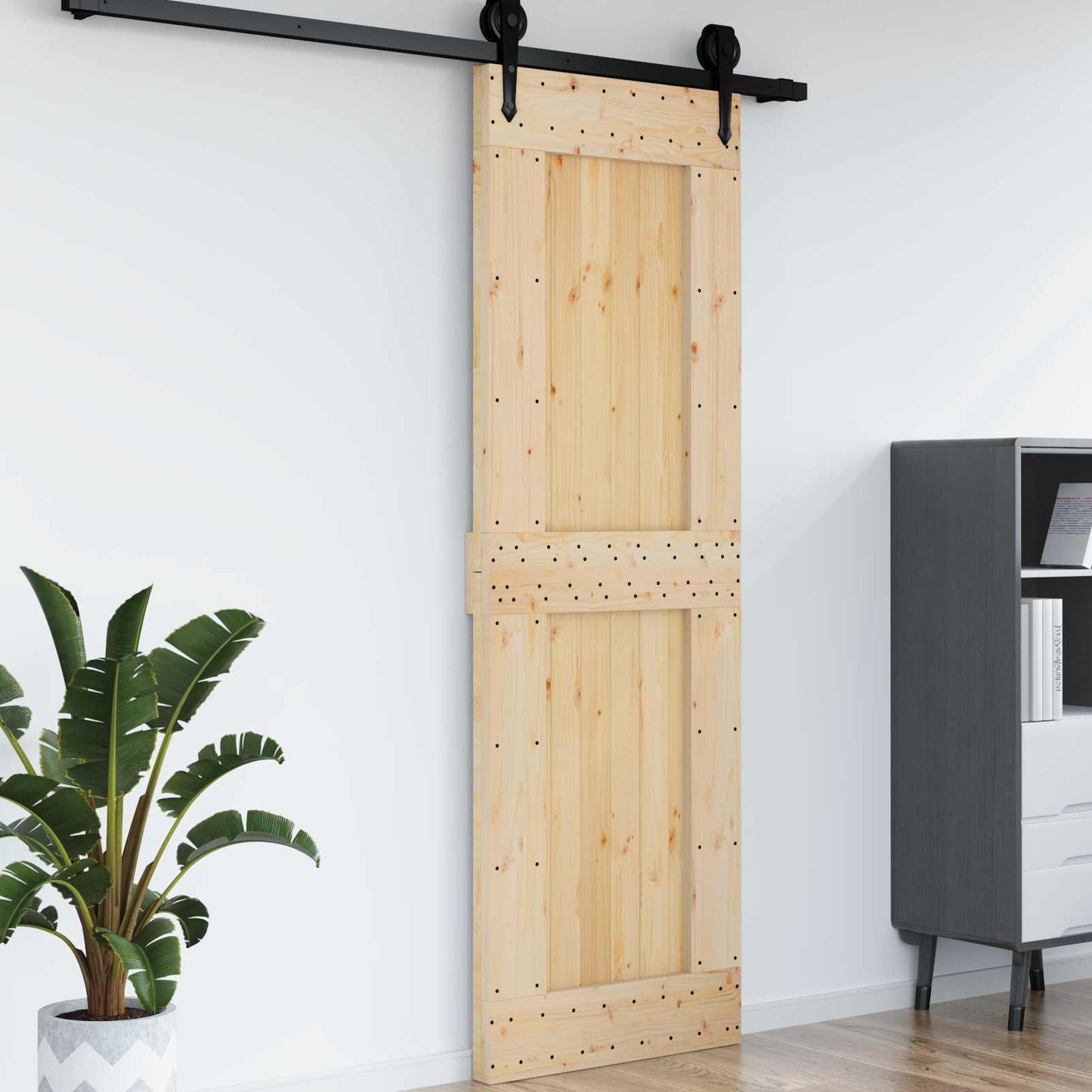 vidaXL Door NARVIK Natural 70 x 210 cm Solid Pine Wood
