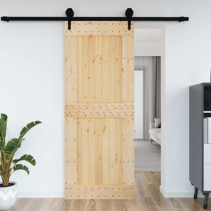 vidaXL Door NARVIK Natural 90 x 210 cm Solid Pine Wood