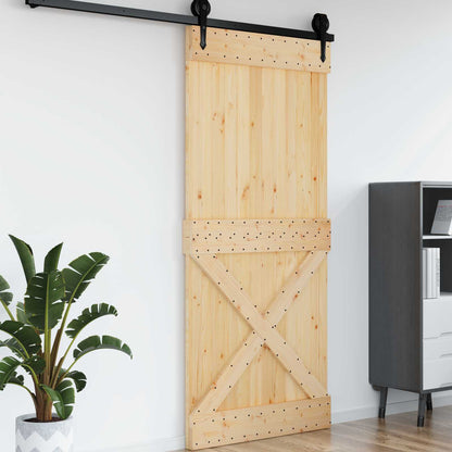 vidaXL Door NARVIK Natural 100 x 210 cm Solid Pine Wood