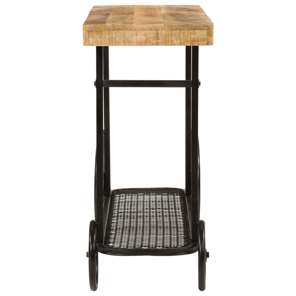 vidaXL Console Table 112x36x76 cm Solid Wood Mango and Iron