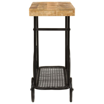 vidaXL Console Table 112x36x76 cm Solid Wood Mango and Iron