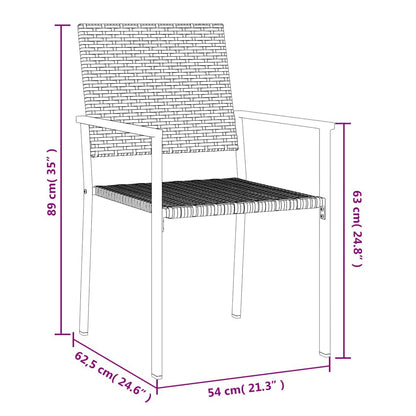 vidaXL 9 Piece Garden Dining Set Poly Rattan and Steel