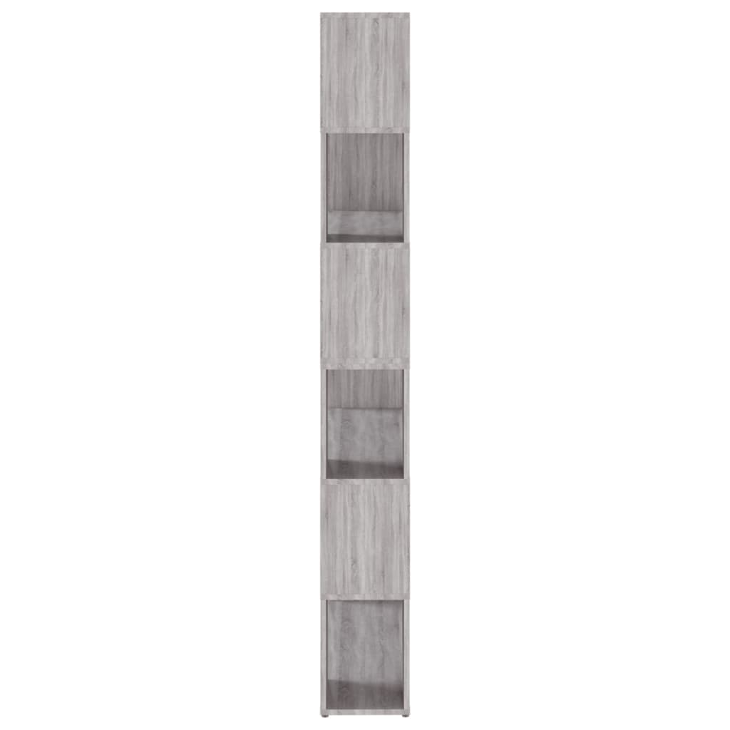 vidaXL Book Cabinet/Room Divider Grey Sonoma 100x24x188 cm