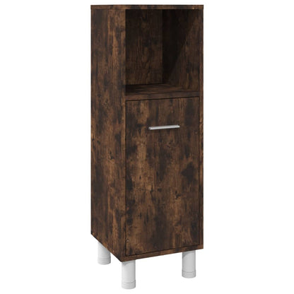 vidaXL 3 Piece Bathroom Cabinet Set Smoked Oak Engineered Wood