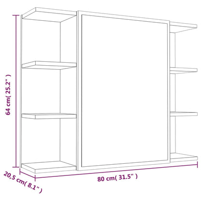 vidaXL 4 Piece Bathroom Cabinet Set Grey Sonoma Engineered Wood