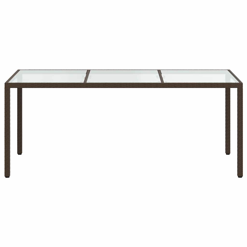 vidaXL 9 Piece Garden Dining Set with Cushions Brown Poly Rattan