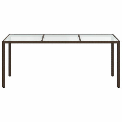 vidaXL 9 Piece Garden Dining Set with Cushions Brown Poly Rattan