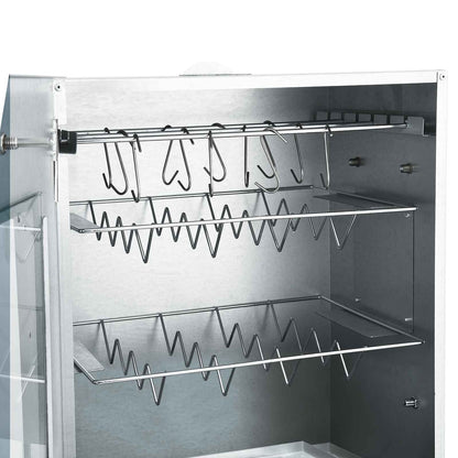 vidaXL BBQ Oven Smoker with Table Galvanised Steel