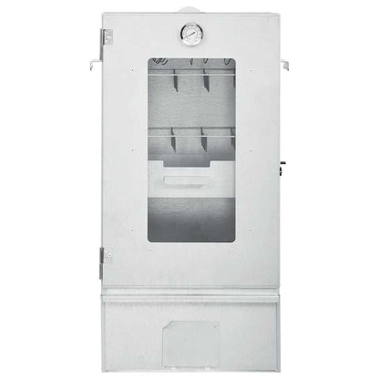 vidaXL BBQ Oven Smoker with Table Galvanised Steel