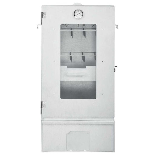 vidaXL BBQ Oven Smoker with Table Galvanised Steel