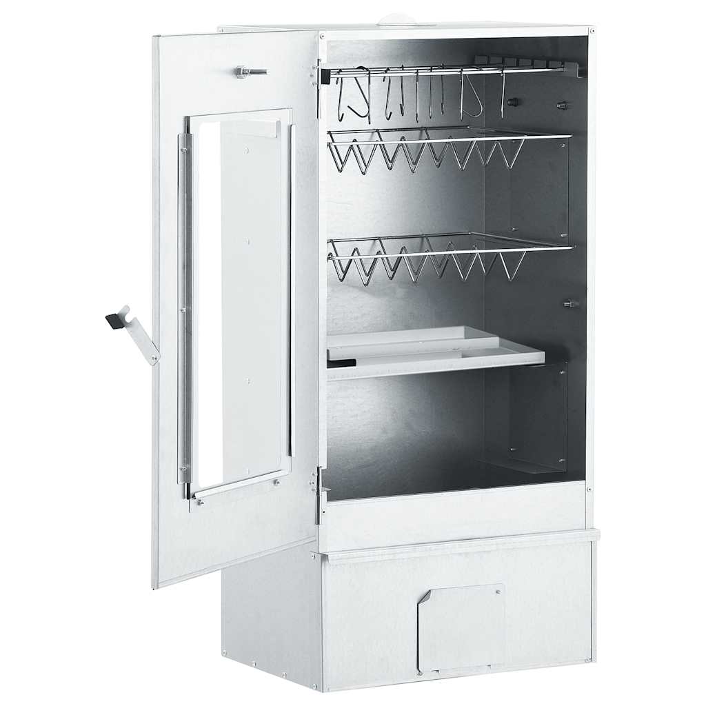 vidaXL BBQ Oven Smoker with Table Galvanised Steel