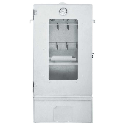 vidaXL BBQ Oven Smoker with Table Galvanised Steel