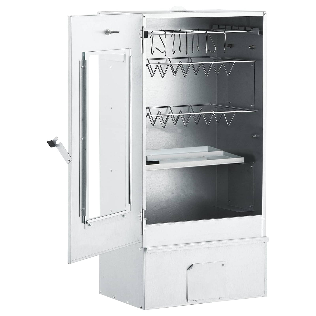 vidaXL BBQ Oven Smoker with Table Galvanised Steel