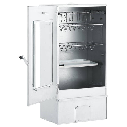 vidaXL BBQ Oven Smoker with Table Galvanised Steel