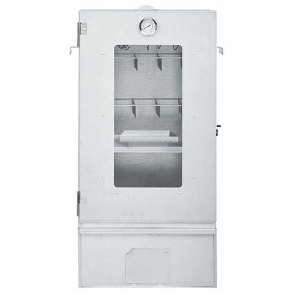 vidaXL BBQ Oven Smoker with Table Galvanised Steel