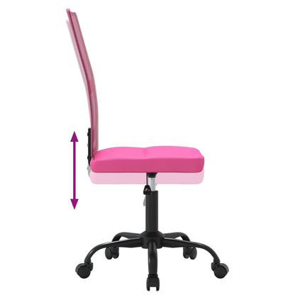 vidaXL Office Chair Height Adjustable Pink Mesh Fabric