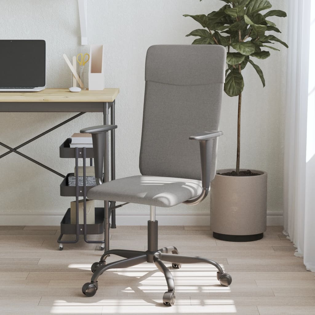 vidaXL Office Chair Dark Grey Fabric