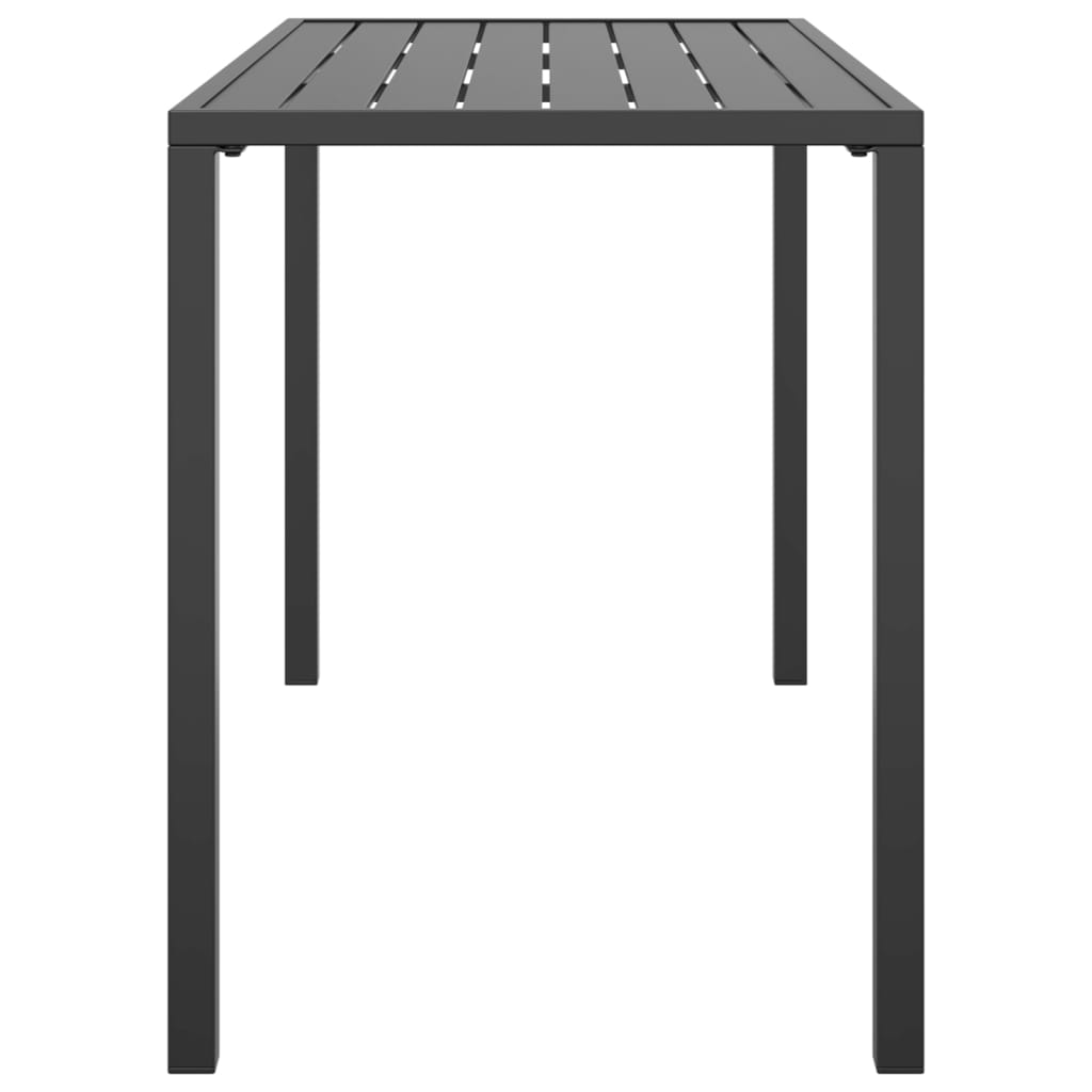 vidaXL Garden Dining Table | Anthracite | Steel | 110 x 54 x 70 cm | Durable