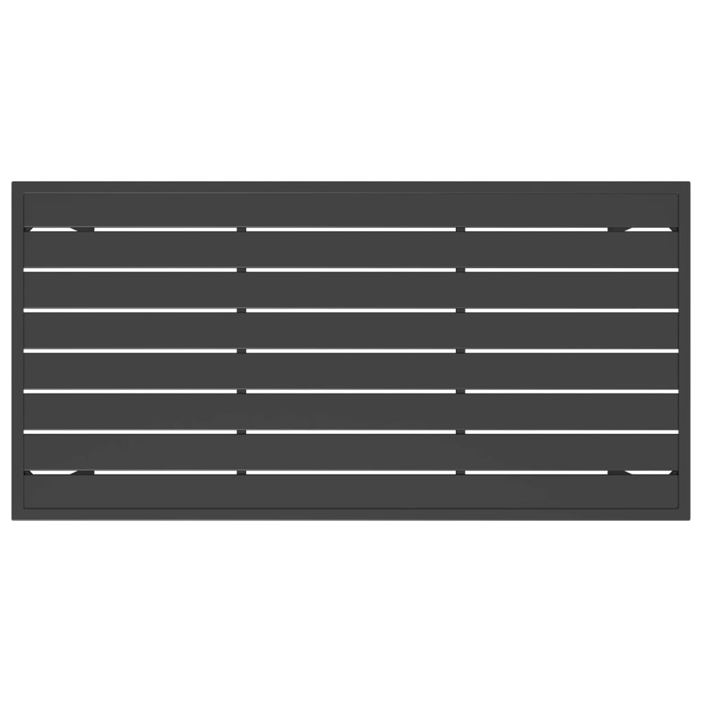 vidaXL Garden Dining Table | Anthracite | Steel | 110 x 54 x 70 cm | Durable