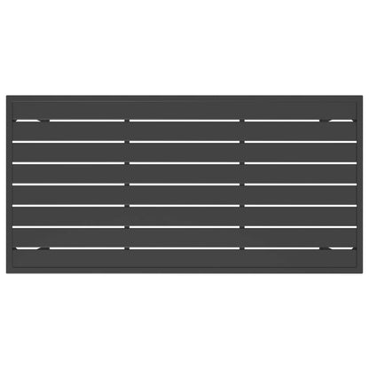vidaXL Garden Dining Table | Anthracite | Steel | 110 x 54 x 70 cm | Durable