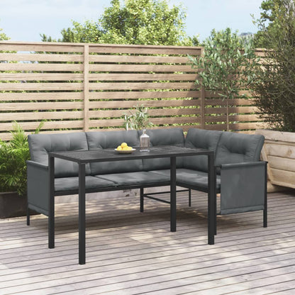 vidaXL Garden Dining Table | Anthracite | Steel | 110 x 54 x 70 cm | Durable