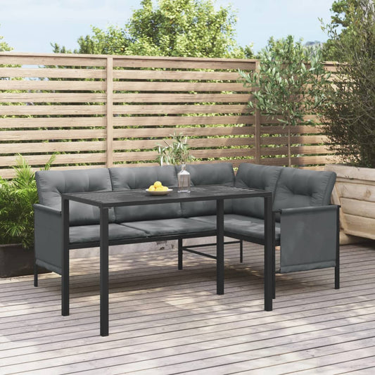 vidaXL Garden Dining Table | Anthracite | Steel | 110 x 54 x 70 cm | Durable