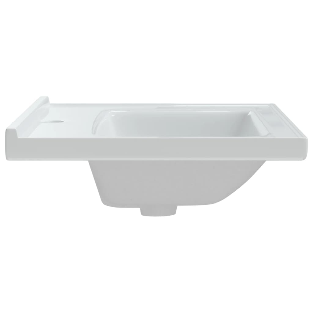 vidaXL Bathroom Sink White 61x48x19.5 cm Rectangular Ceramic