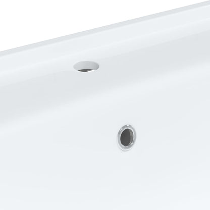 vidaXL Bathroom Sink White 61x48x19.5 cm Rectangular Ceramic