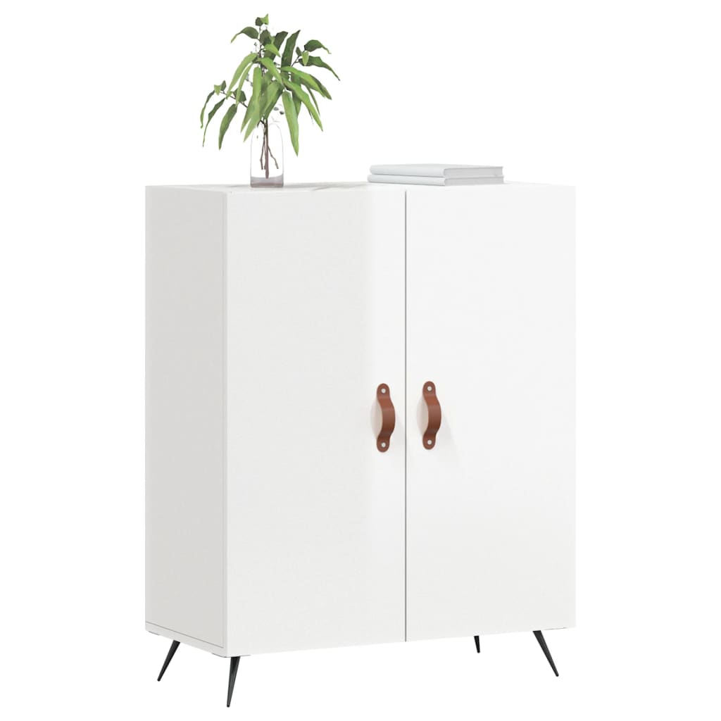 vidaXL Sideboard High Gloss White 69.5x34x90 cm Engineered Wood