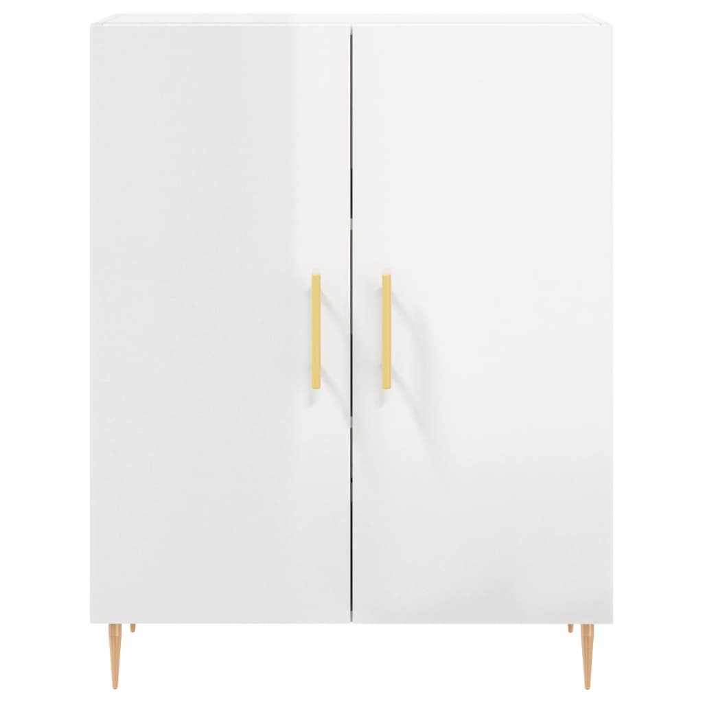 vidaXL Sideboard High Gloss White 69.5x34x90 cm Engineered Wood