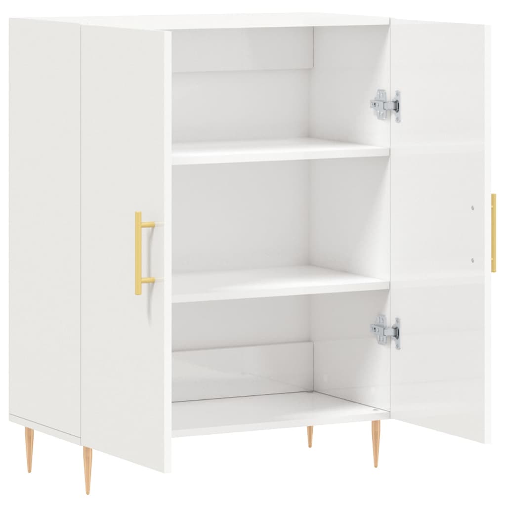 vidaXL Sideboard High Gloss White 69.5x34x90 cm Engineered Wood