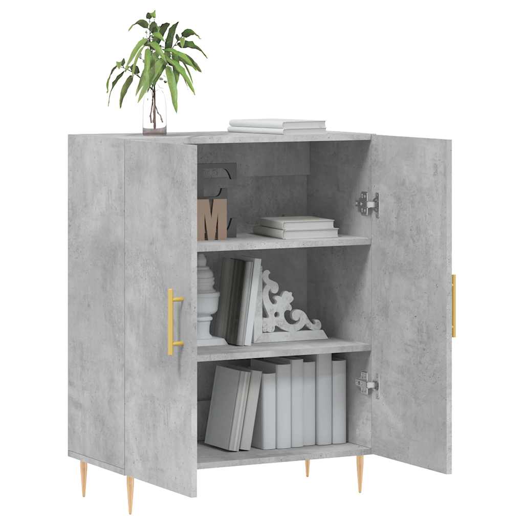 vidaXL Sideboard Concrete Grey 69,5x34x90 cm Engineered Wood