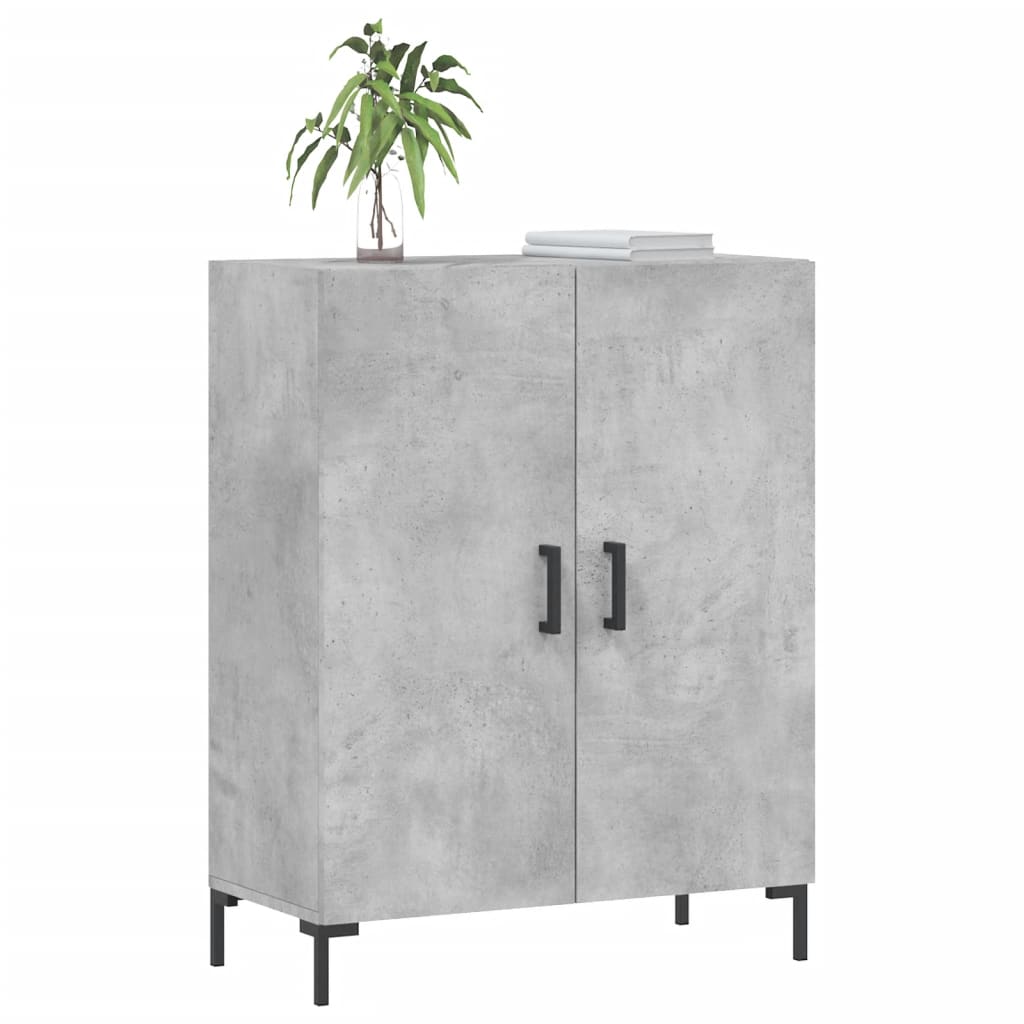 vidaXL Sideboard Concrete Grey 69.5x34x90 cm Engineered Wood
