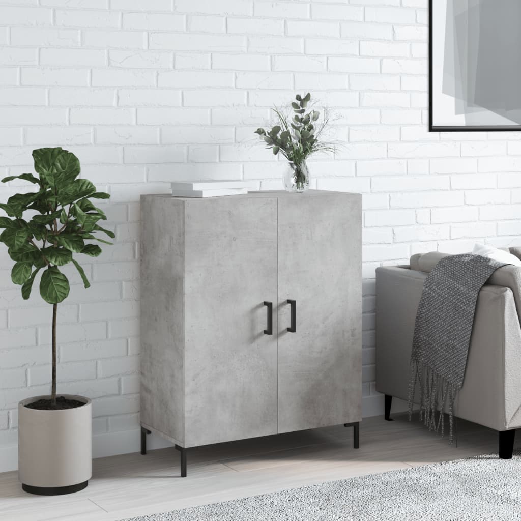 vidaXL Sideboard Concrete Grey 69,5x34x90 cm Engineered Wood