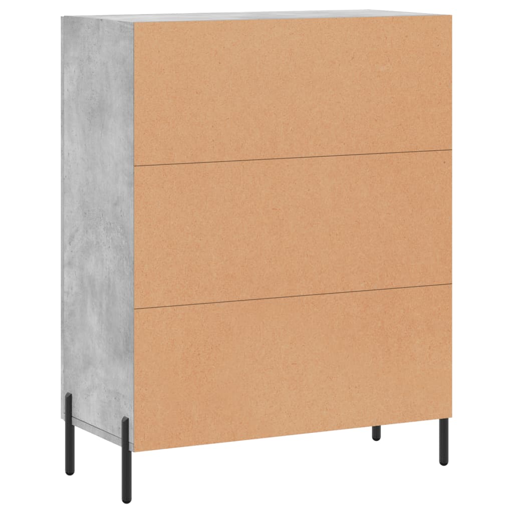 vidaXL Sideboard Concrete Grey 69,5x34x90 cm Engineered Wood