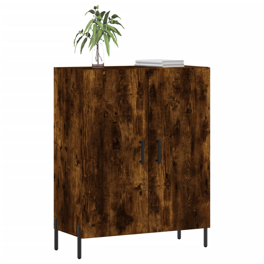 vidaXL Sideboard Smoked Oak 69,5x34x90 cm Engineered Wood