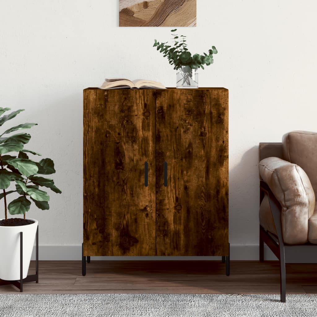 vidaXL Sideboard Smoked Oak 69,5x34x90 cm Engineered Wood