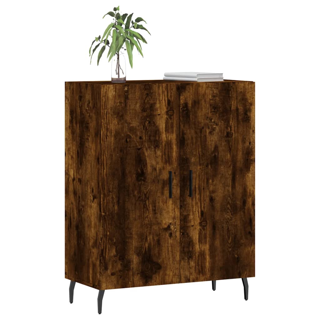 vidaXL Sideboard Smoked Oak 69,5x34x90 cm Engineered Wood