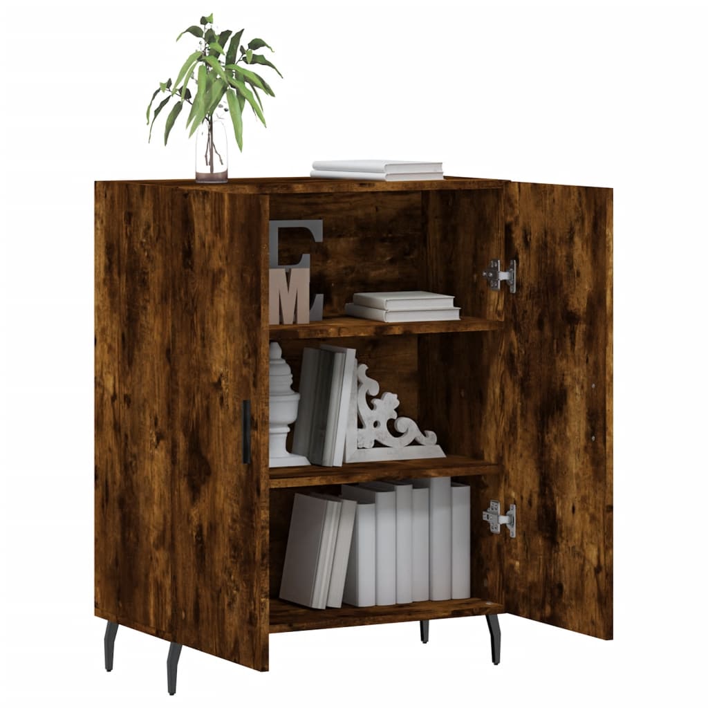 vidaXL Sideboard Smoked Oak 69,5x34x90 cm Engineered Wood