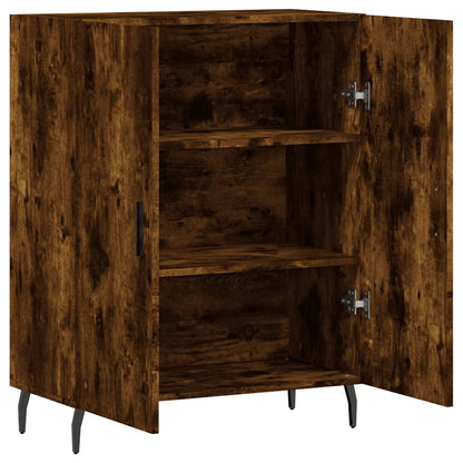 vidaXL Sideboard Smoked Oak 69.5x34x90 cm Engineered Wood