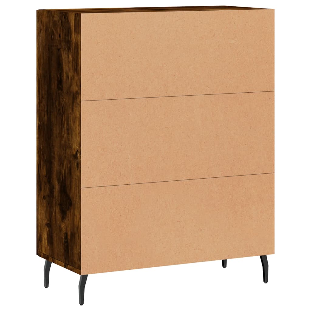 vidaXL Sideboard Smoked Oak 69,5x34x90 cm Engineered Wood