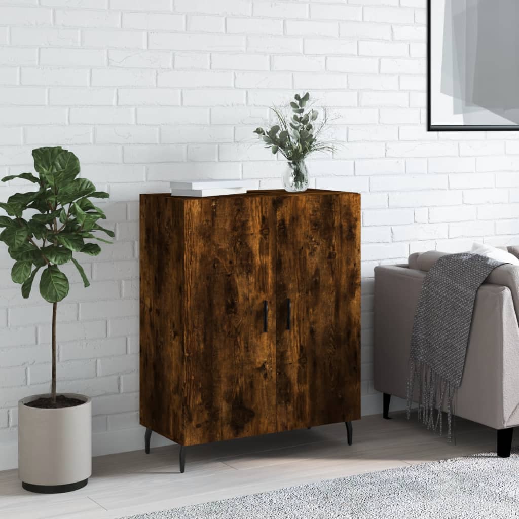 vidaXL Sideboard Smoked Oak 69,5x34x90 cm Engineered Wood
