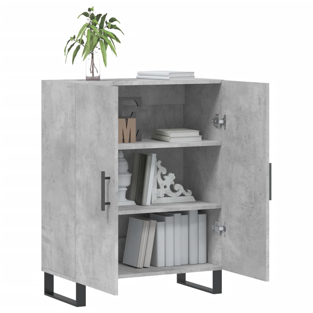 vidaXL Sideboard Concrete Grey 69,5x34x90 cm Engineered Wood