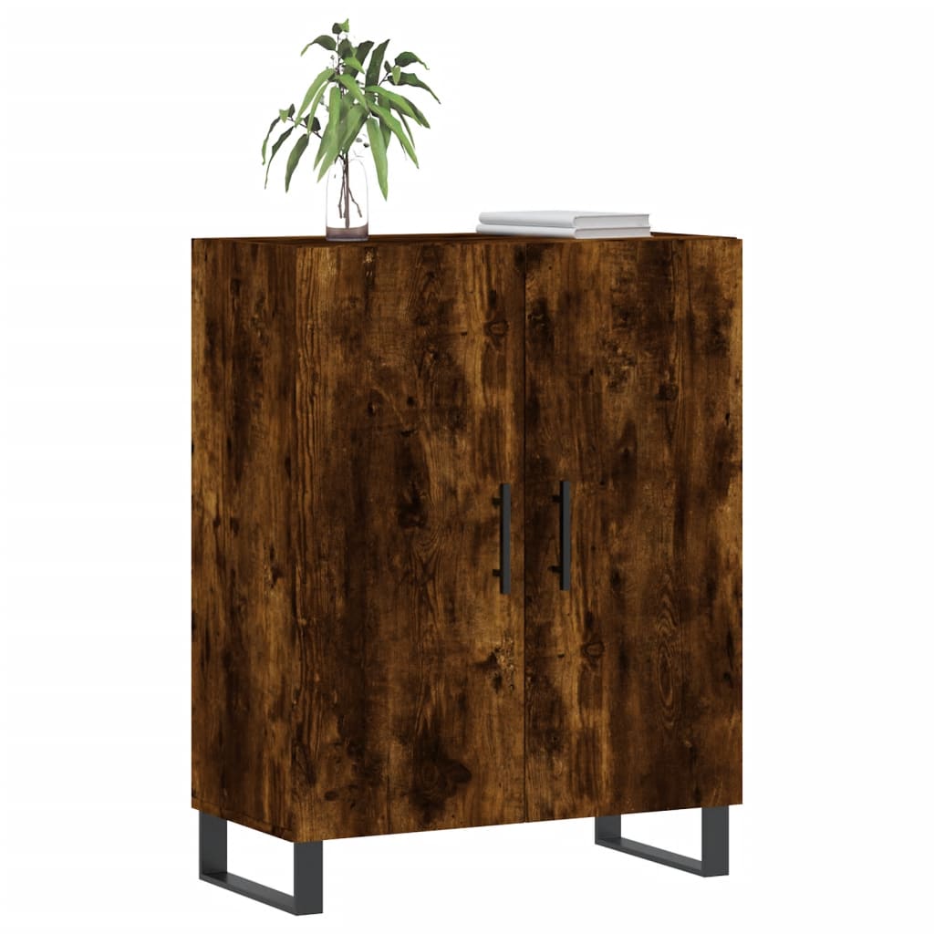 vidaXL Sideboard Smoked Oak 69.5x34x90 cm Engineered Wood