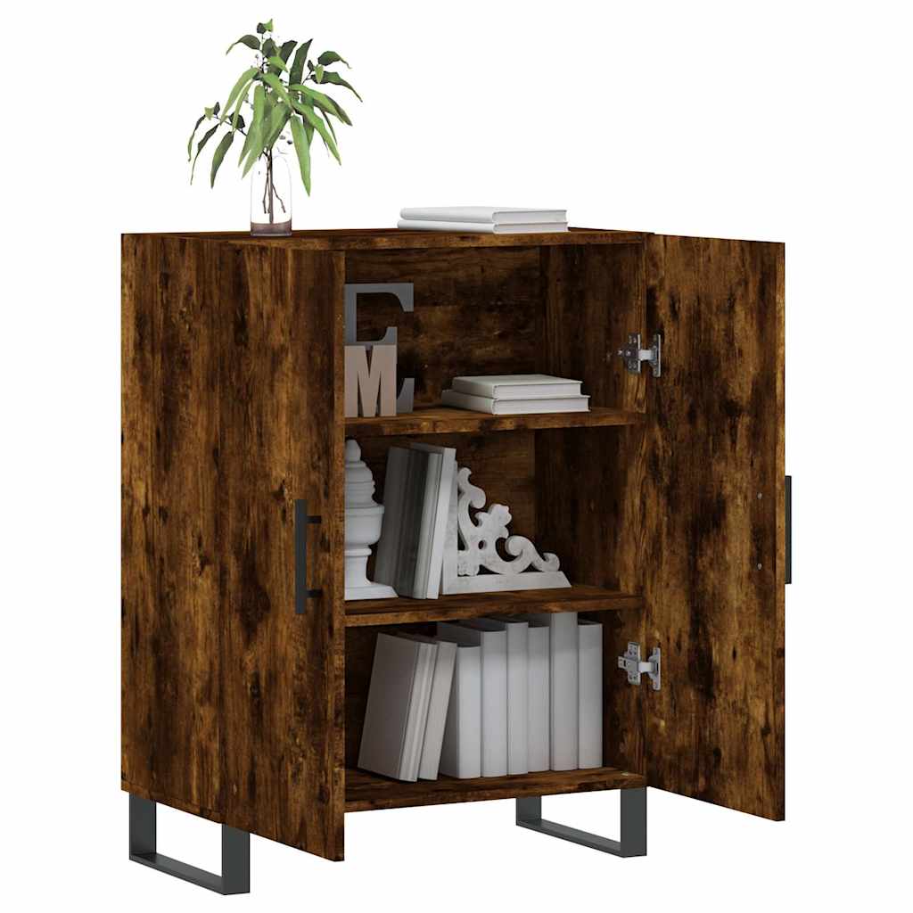 vidaXL Sideboard Smoked Oak 69.5x34x90 cm Engineered Wood