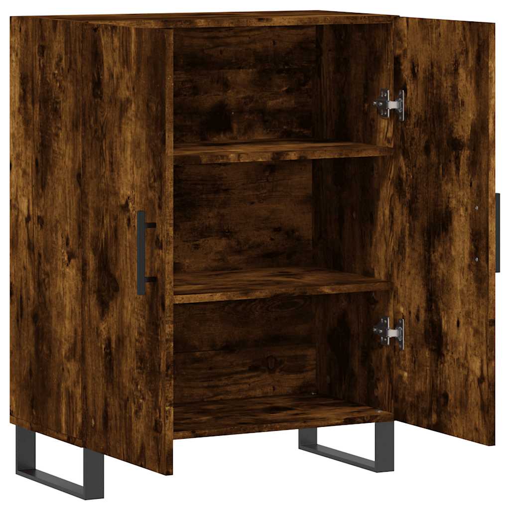vidaXL Sideboard Smoked Oak 69.5x34x90 cm Engineered Wood