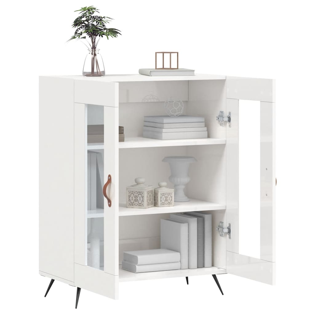 vidaXL Sideboard High Gloss White 69,5x34x90 cm Engineered Wood