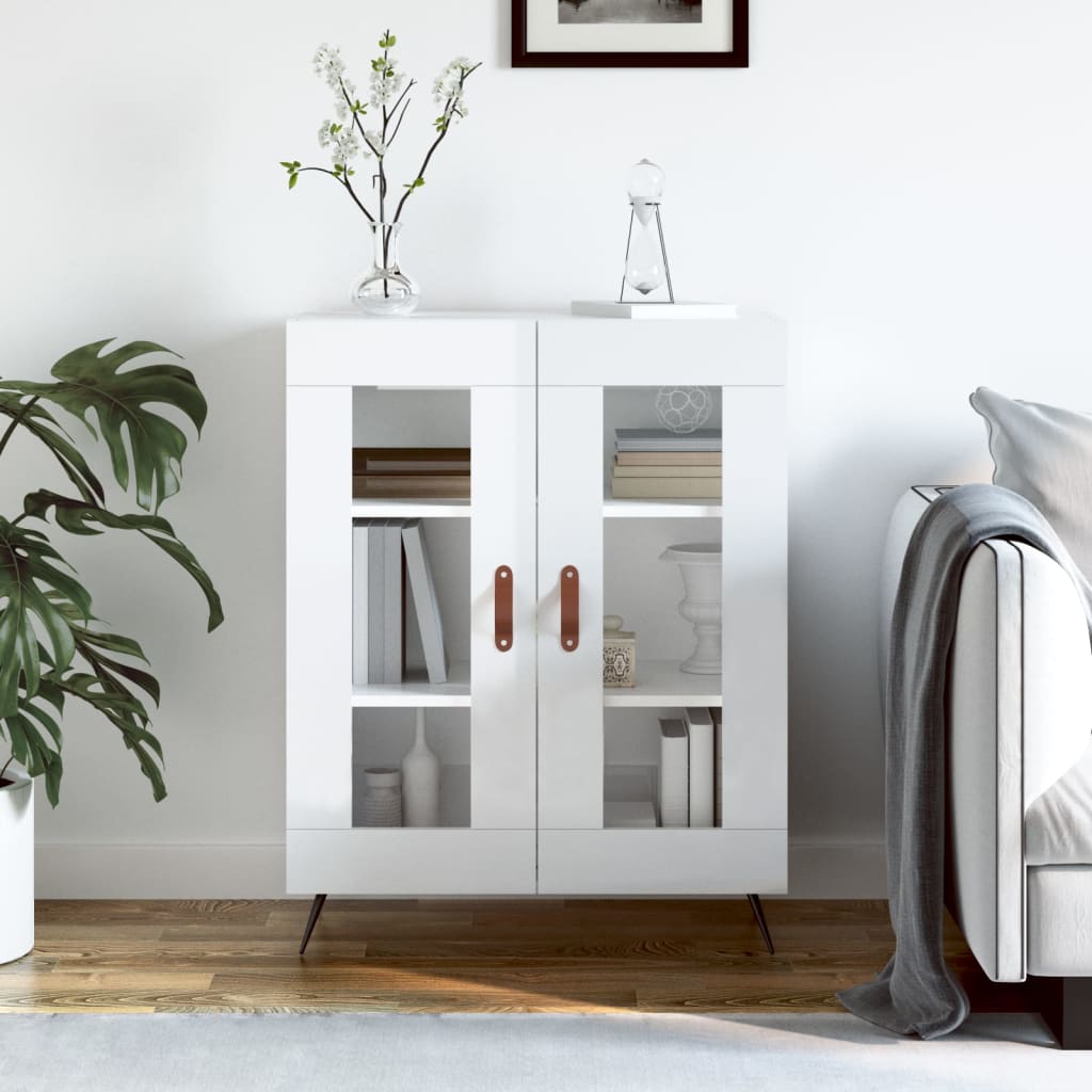 vidaXL Sideboard High Gloss White 69,5x34x90 cm Engineered Wood