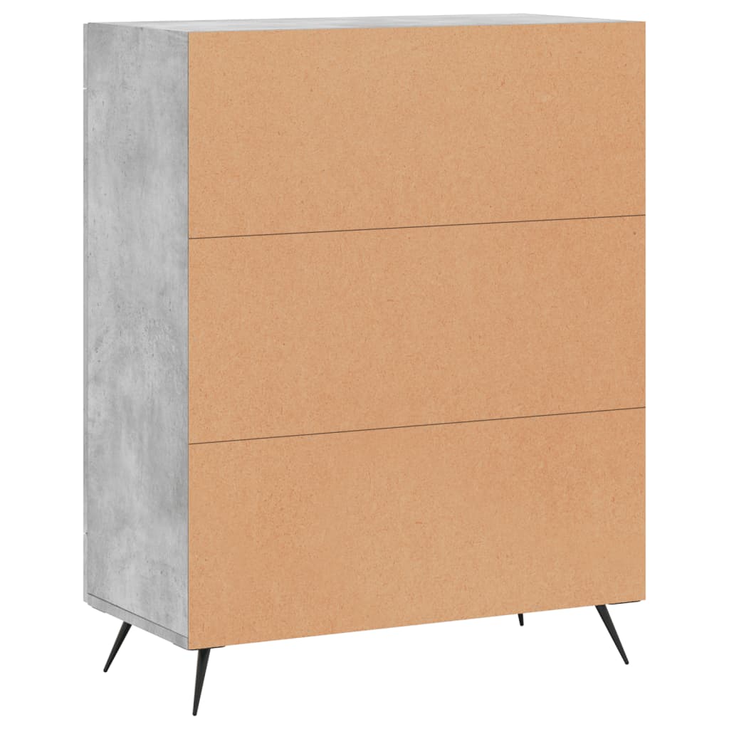 vidaXL Sideboard Concrete Grey 69,5x34x90 cm Engineered Wood