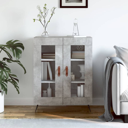 vidaXL Sideboard Concrete Grey 69.5x34x90 cm Engineered Wood